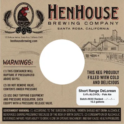Short Range DeLorean label