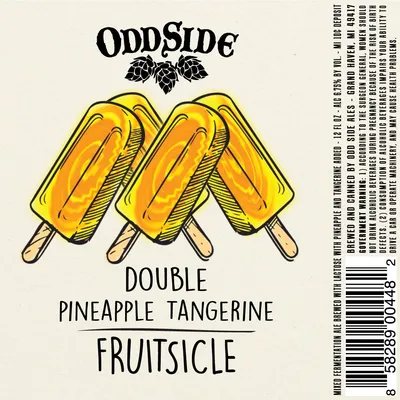 Double Pineapple Tangerine Fruitsicle label