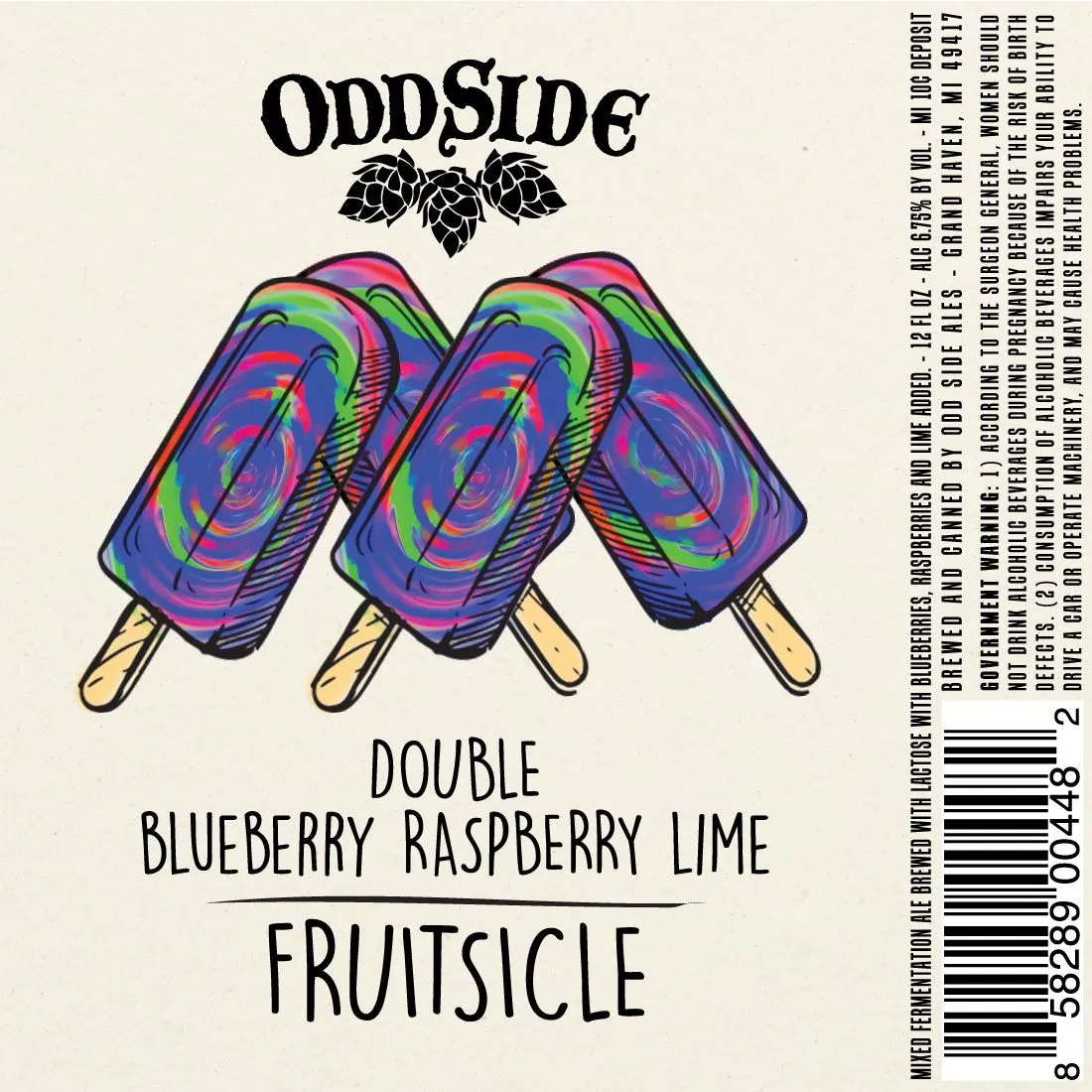 Double Blueberry Raspberry Lime Fruitsicle — full label as filed with TTB