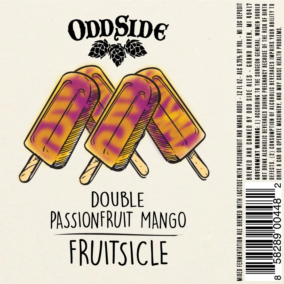 Double Passionfruit Mango Fruitsicle — full label as filed with TTB