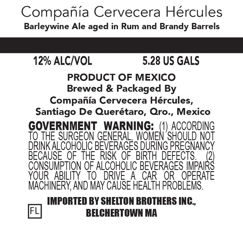 Barleywine — full label as filed with TTB