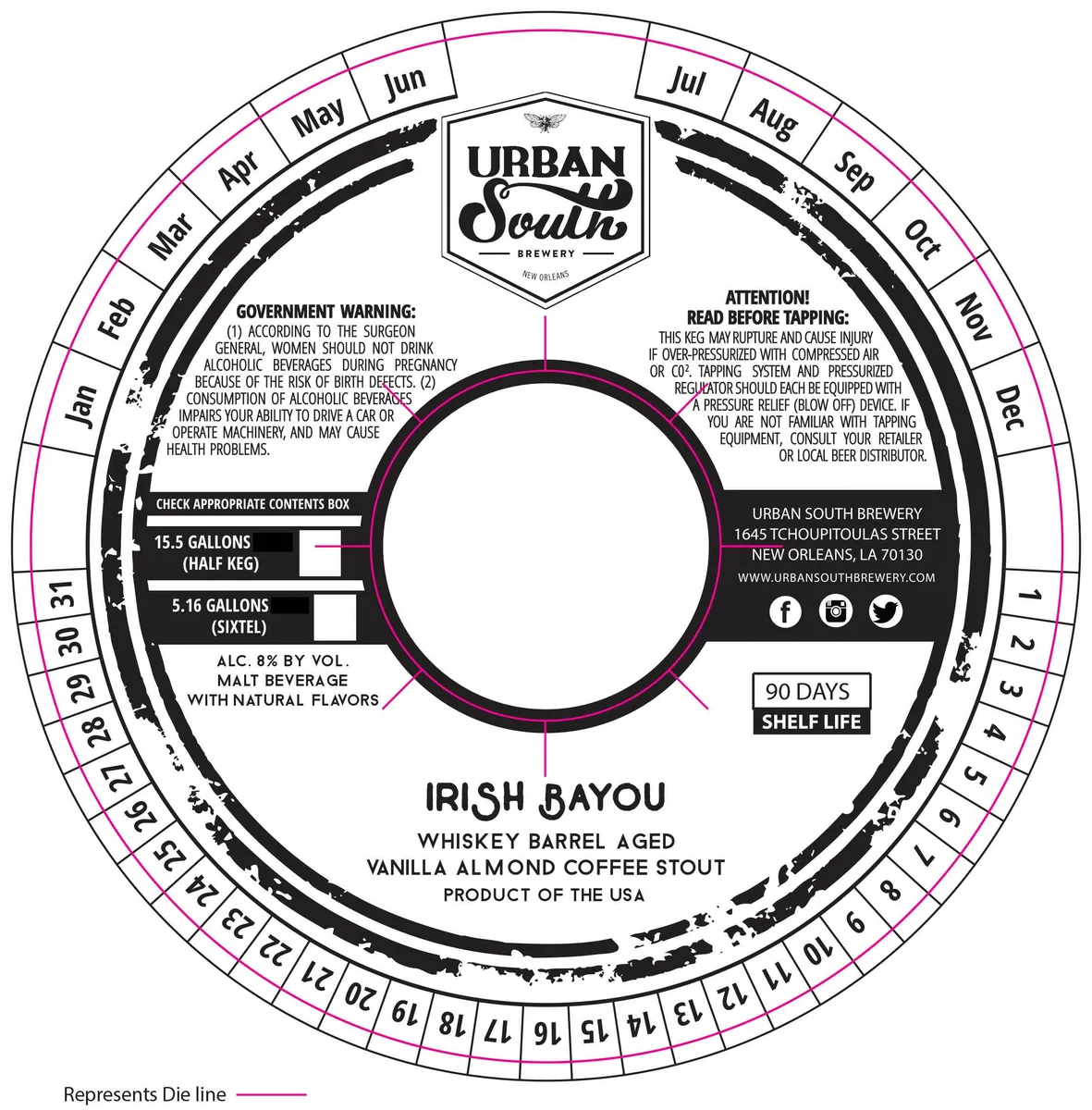 Irish Bayou — full label as filed with TTB