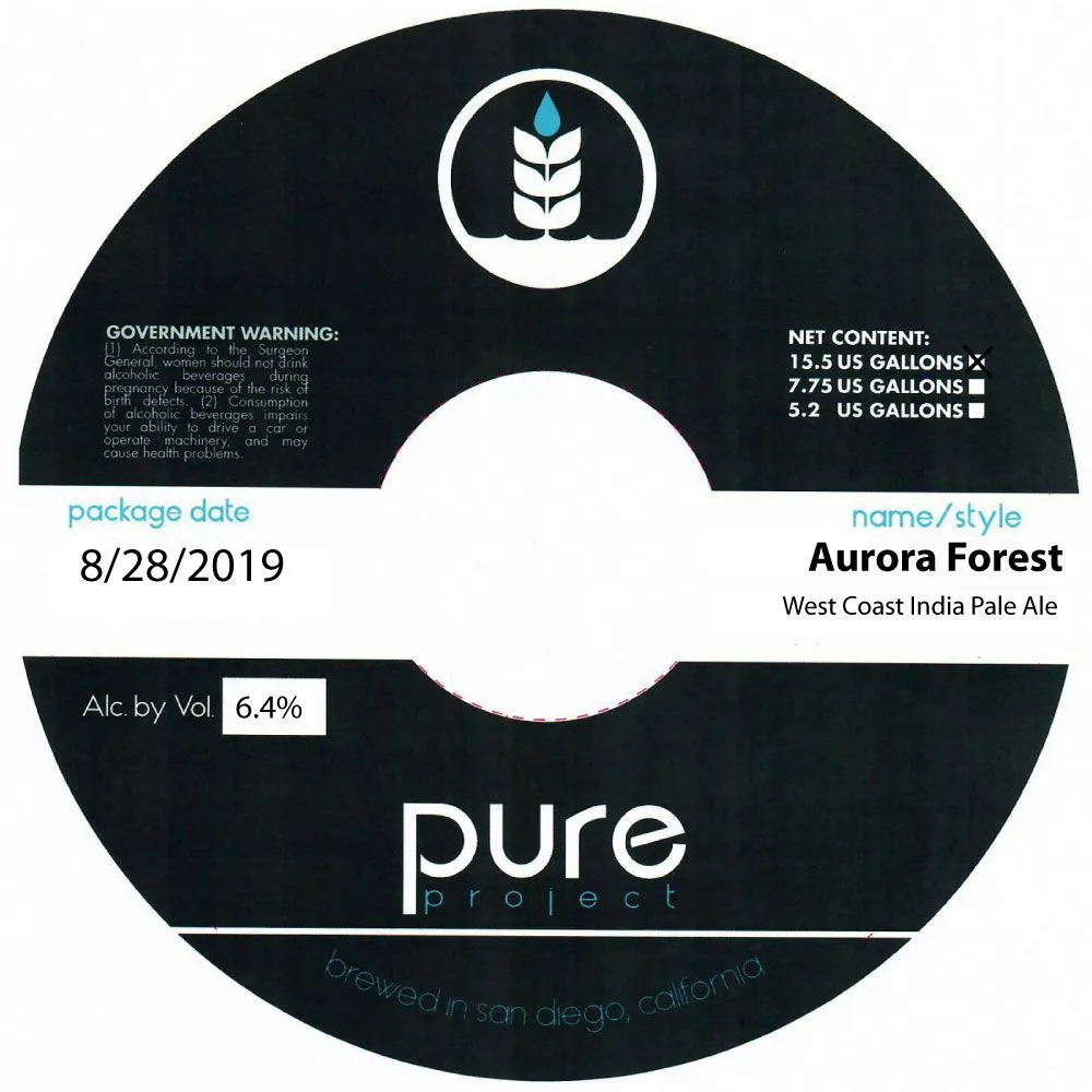Aurora Forest — full label as filed with TTB