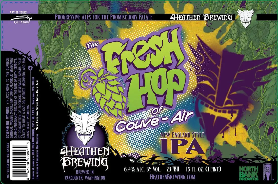 The Fresh Hop of Couve-Air New England Style Ipa — full label as filed with TTB
