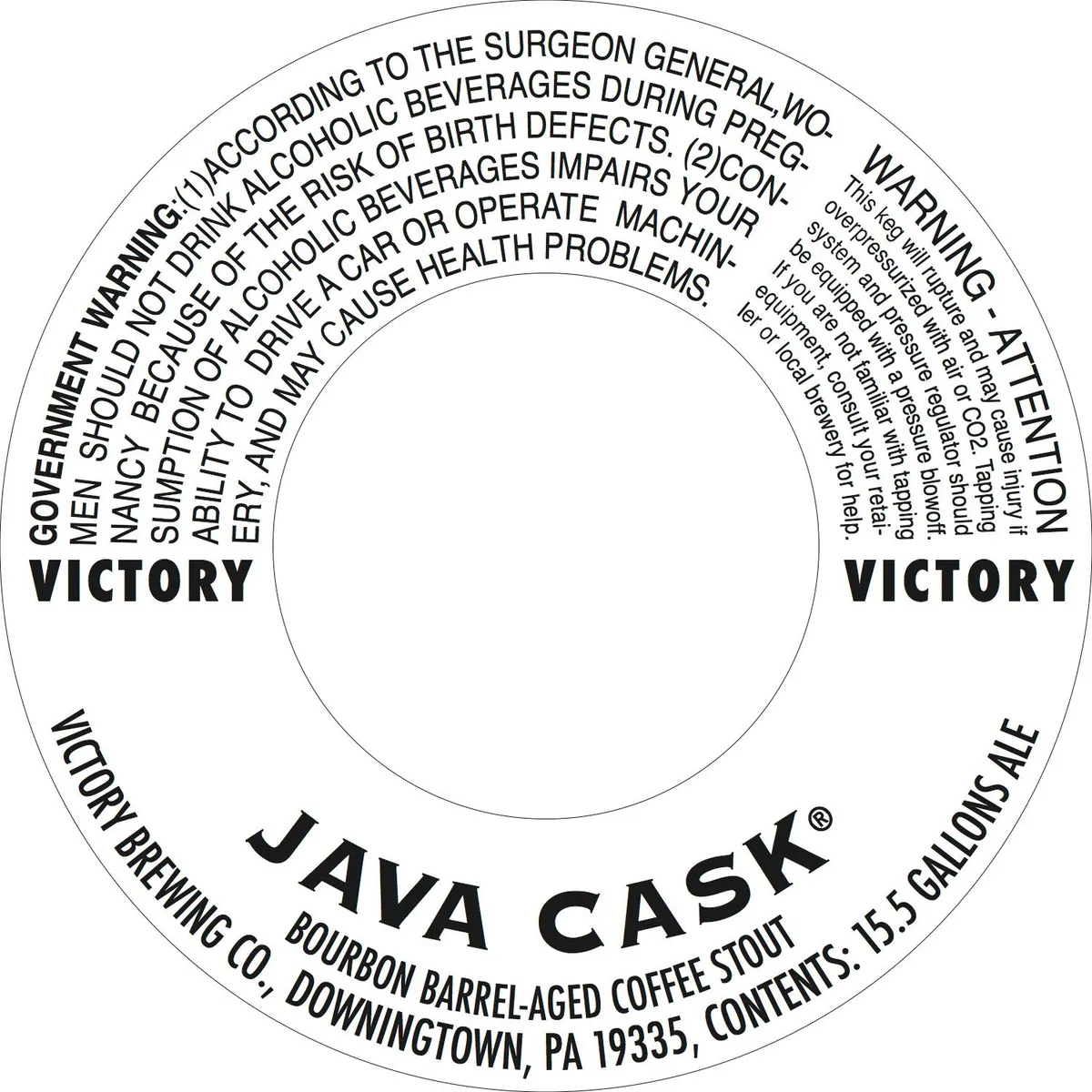 Java Cask label