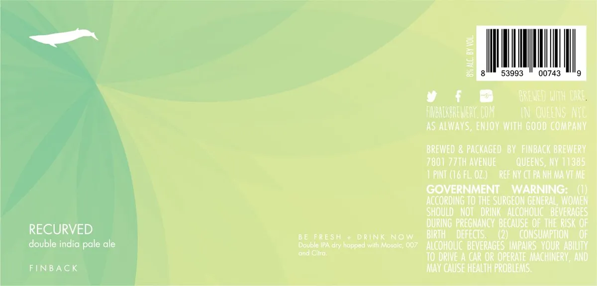 Recurved — full label as filed with TTB