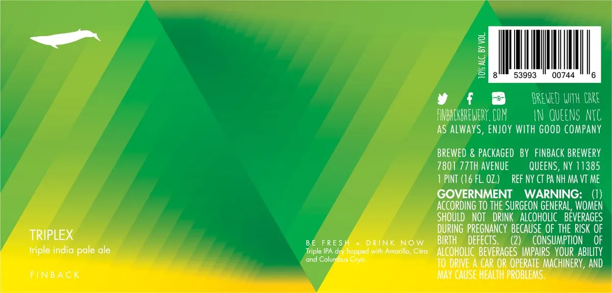 Triplex — full label as filed with TTB
