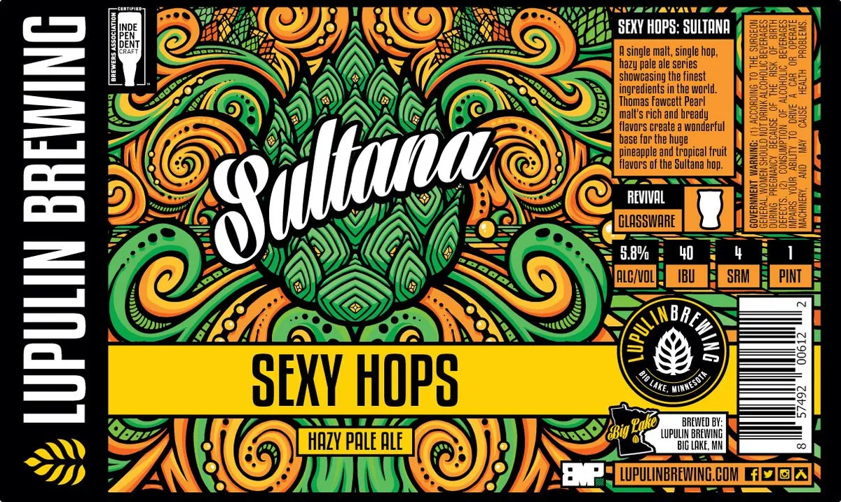 Sultana — full label as filed with TTB