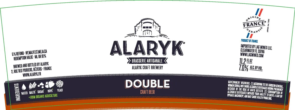 Double — full label as filed with TTB