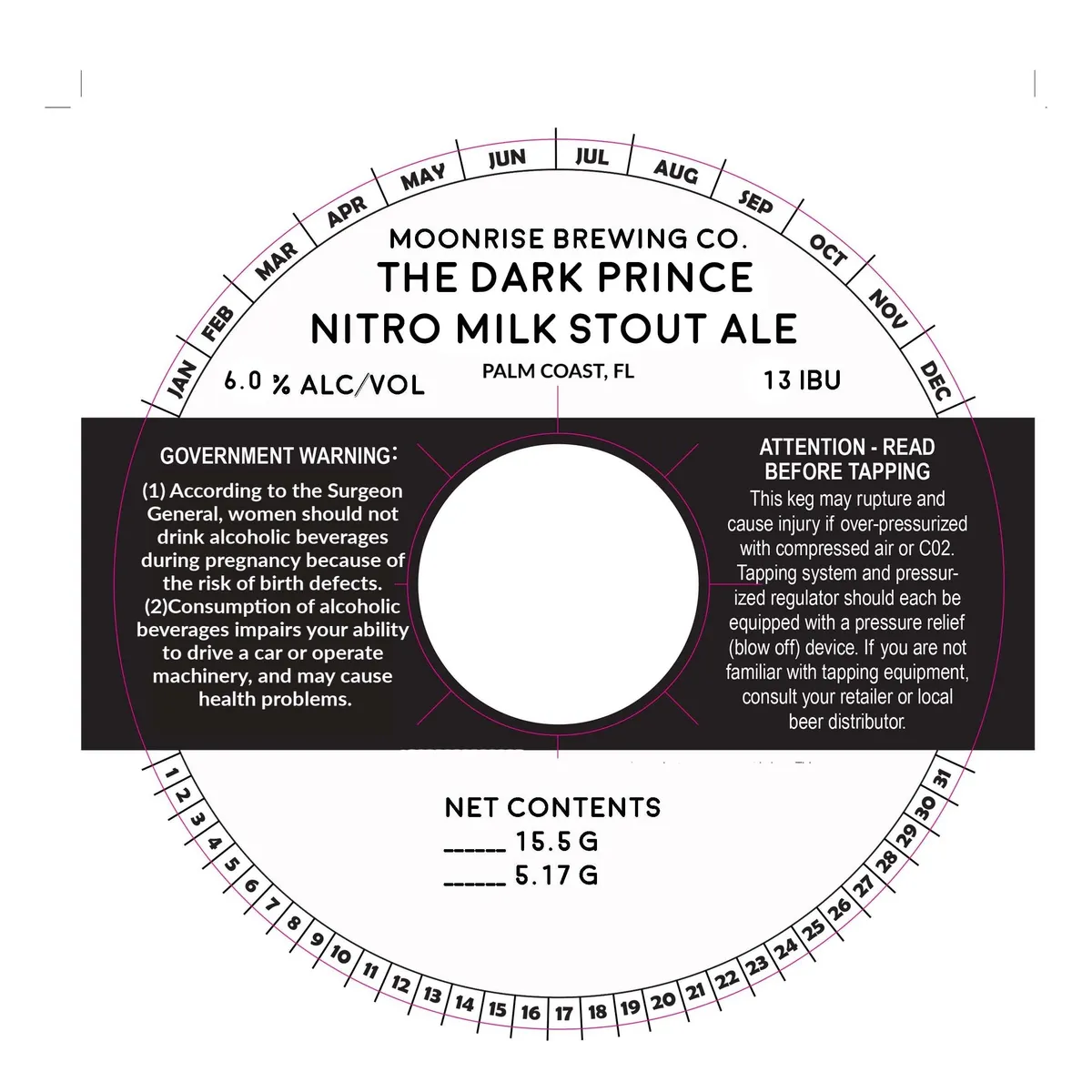 The Dark Prince — full label as filed with TTB
