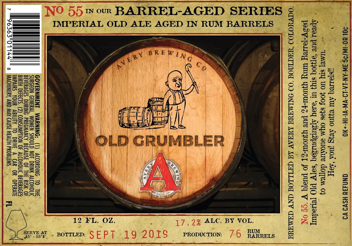 Old Grumbler — full label as filed with TTB
