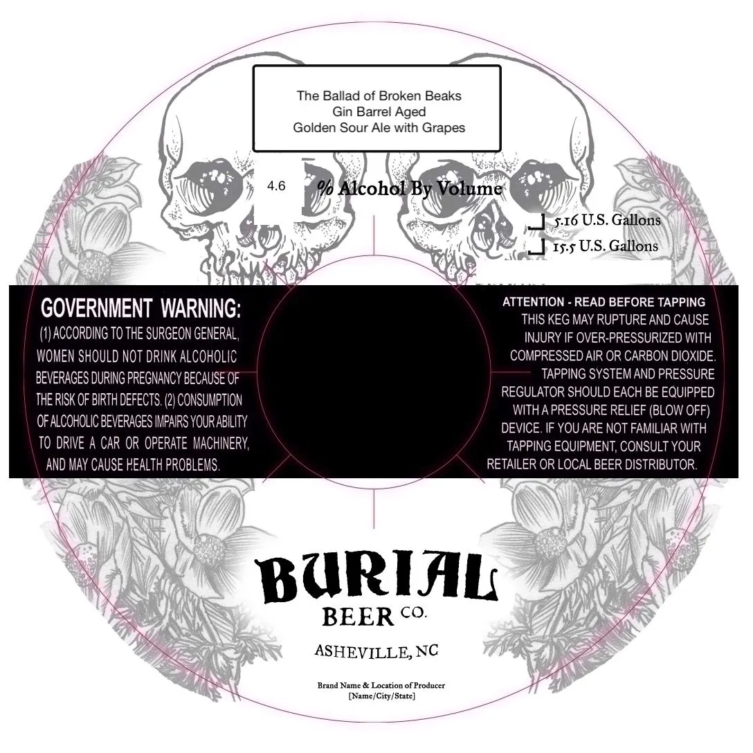 The Ballad of Broken Beaks — full label as filed with TTB