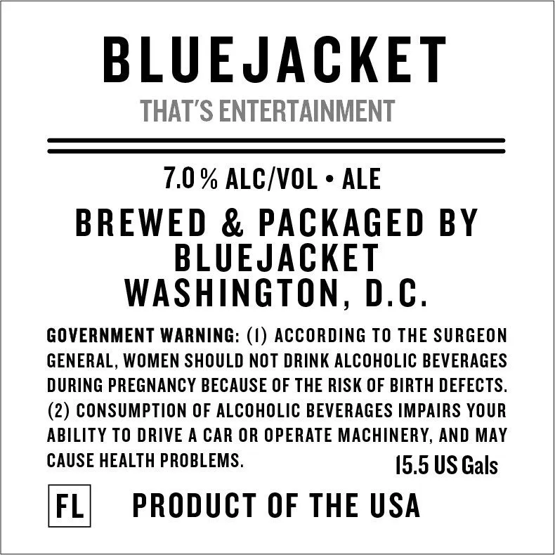 That's Entertainment — full label as filed with TTB