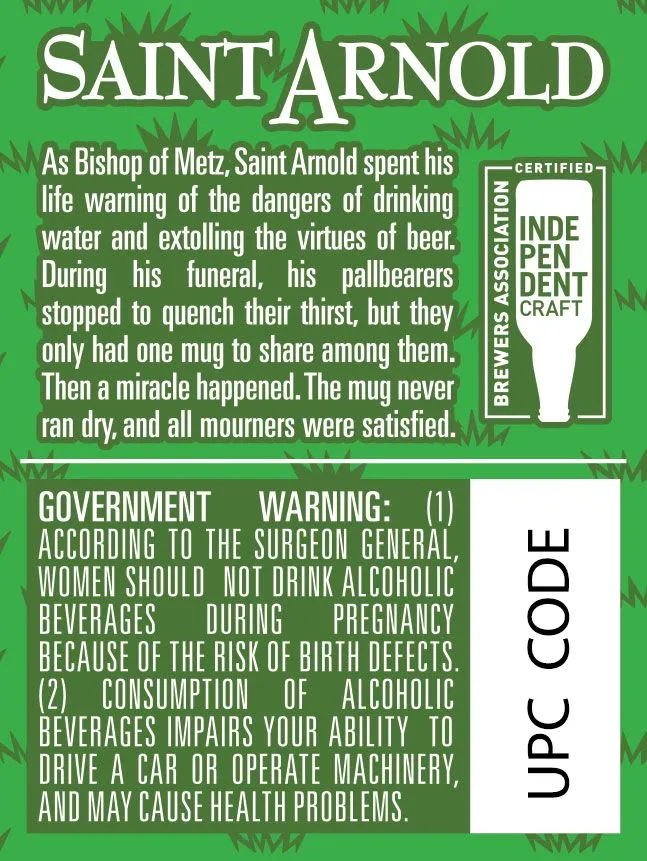 Fancy Lawnmower label art — SAINT ARNOLD BREWING COMPANY