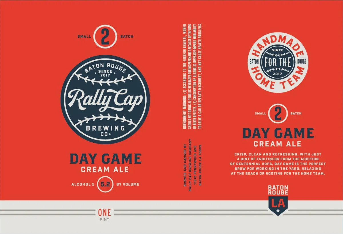 Day Game Cream Ale — full label as filed with TTB