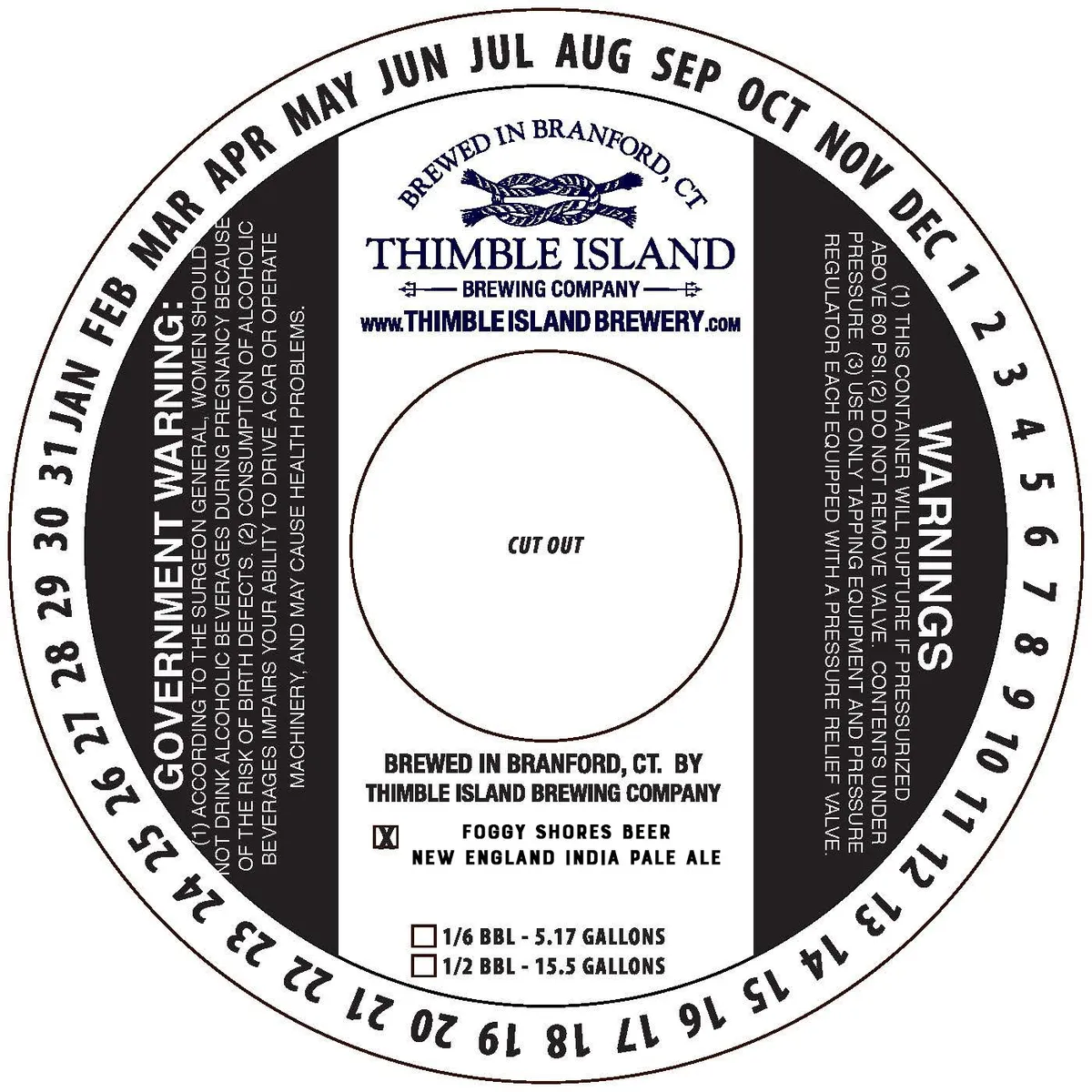 Foggy Shores Beer — full label as filed with TTB