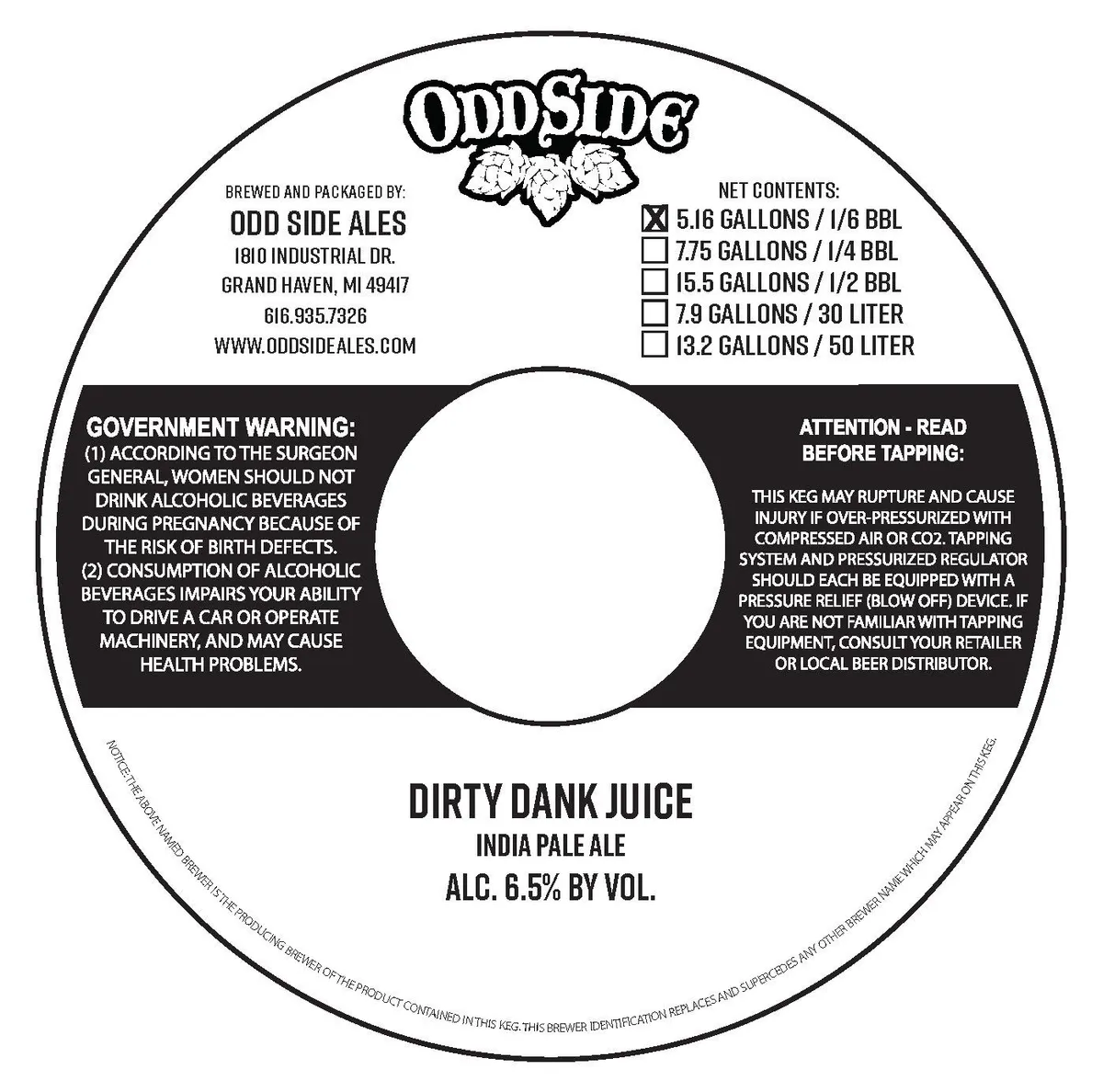 Dirty Dank Juice — full label as filed with TTB