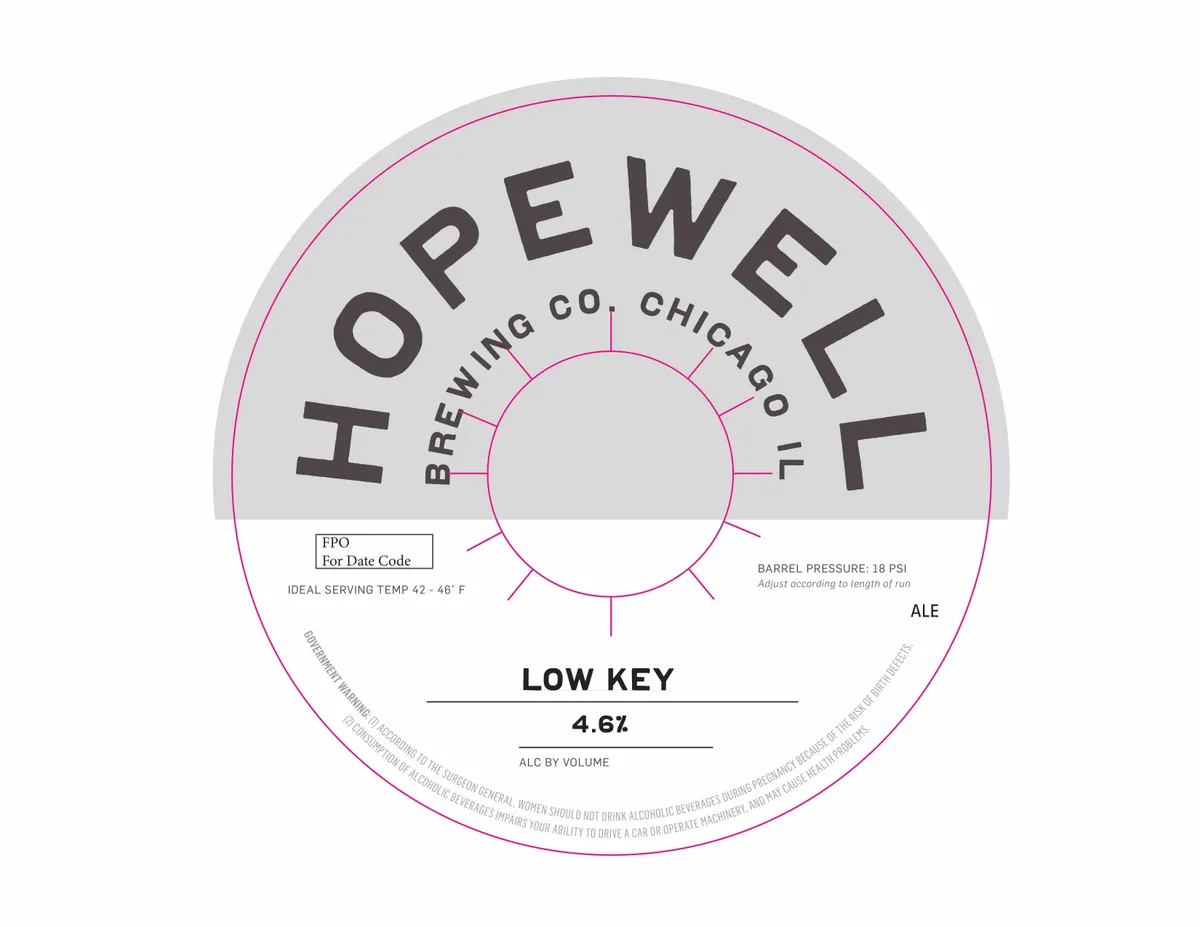 Low Key — full label as filed with TTB