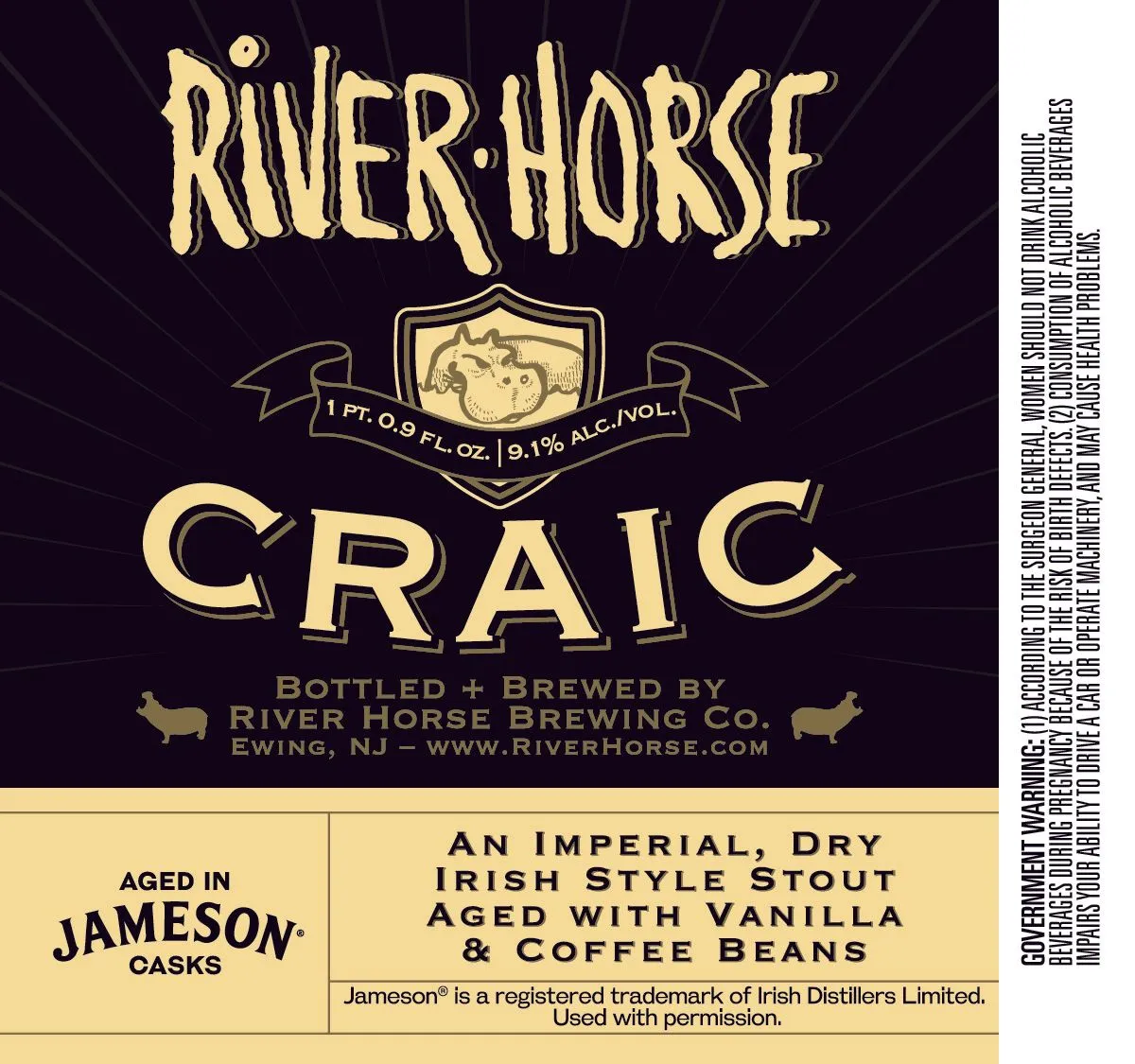 Craic — full label as filed with TTB