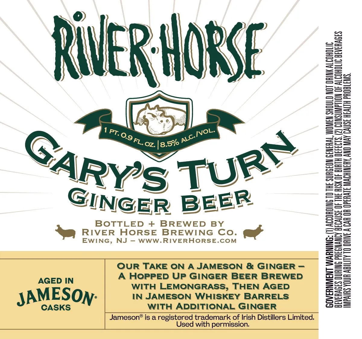 Gary's Turn Ginger Beer — full label as filed with TTB
