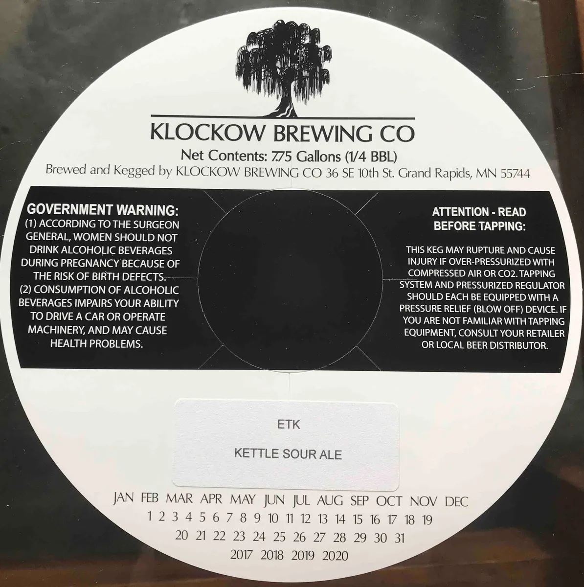 Etk - Kettle Sour Ale — full label as filed with TTB