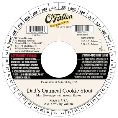 Dad's Oatmeal Cookie Stout label