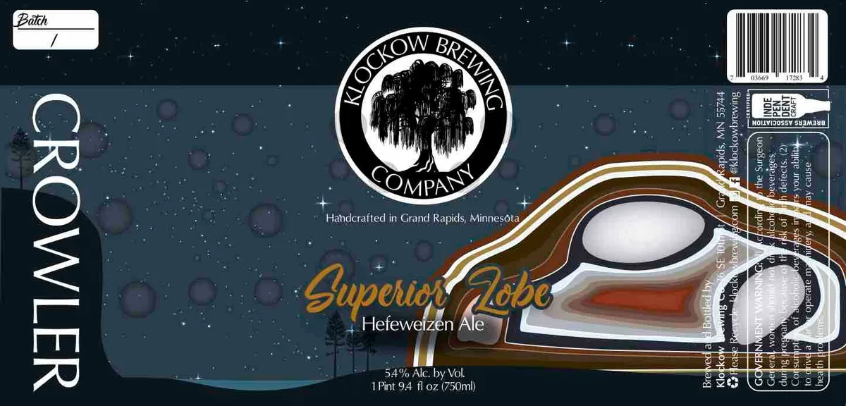 Superior Lobe - Hefeweizen — full label as filed with TTB