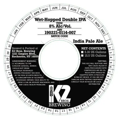 Wet-Hopped Double IPA label