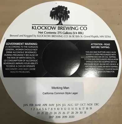 Working Man label