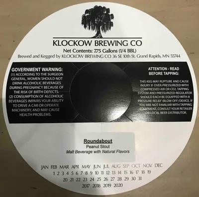 Roundabout Peanut Stout label