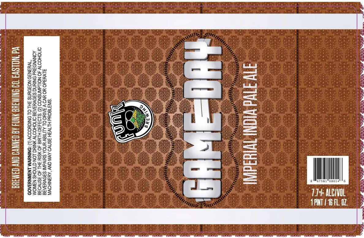 Game Day — full label as filed with TTB