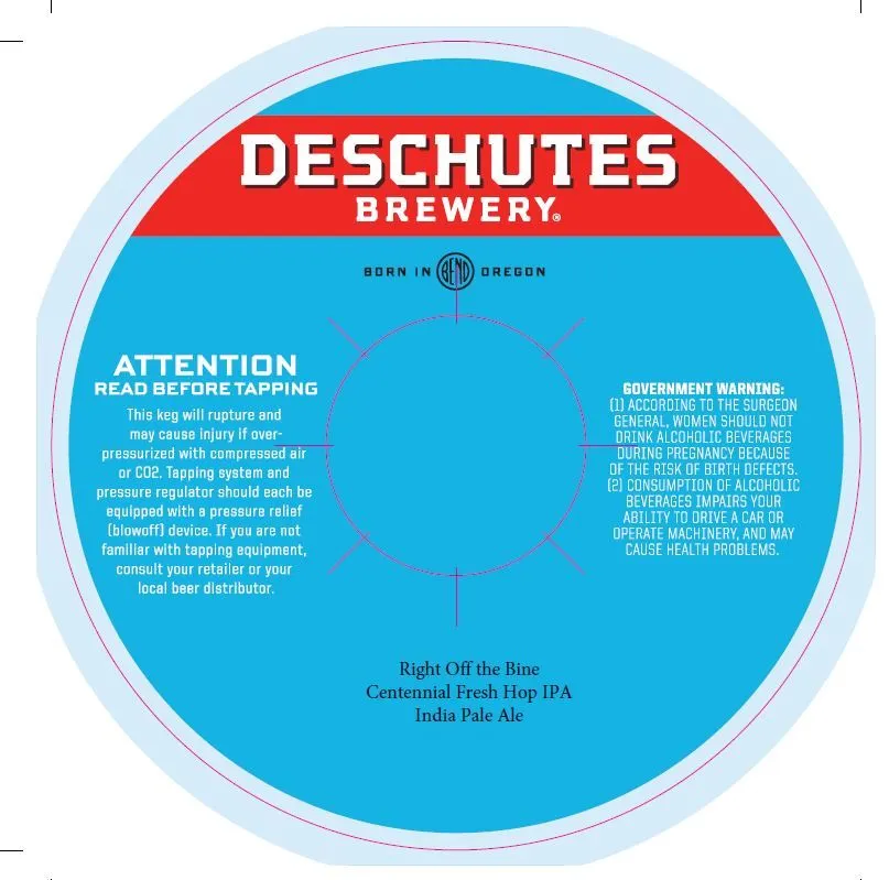 Right Off the Bine — full label as filed with TTB