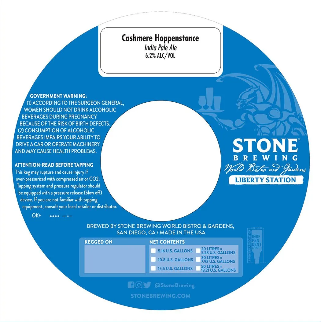 Cashmere Hoppenstance — full label as filed with TTB