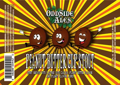 Peanut Butter Cup Stout label