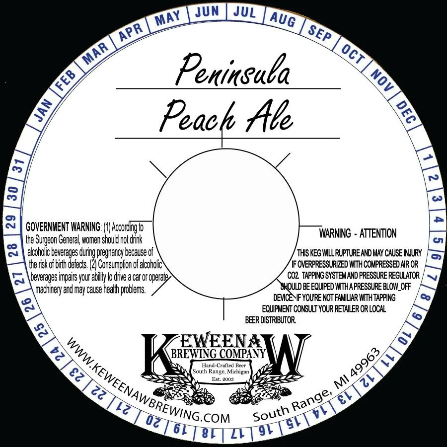 Peninsula Peach Ale — full label as filed with TTB