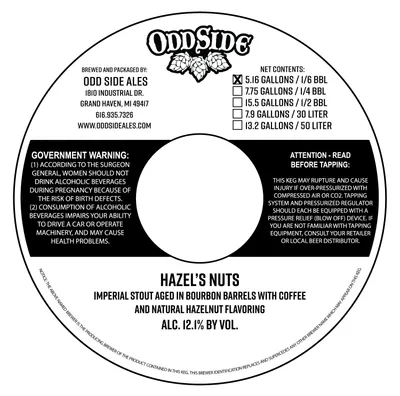 Hazel's Nuts label