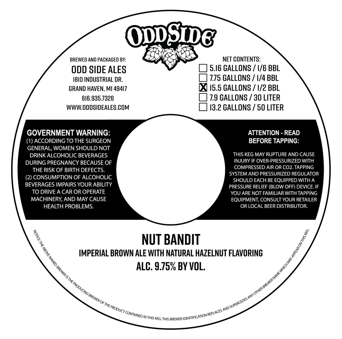 Nut Bandit — full label as filed with TTB