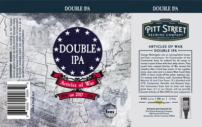Articles of War Double IPA label