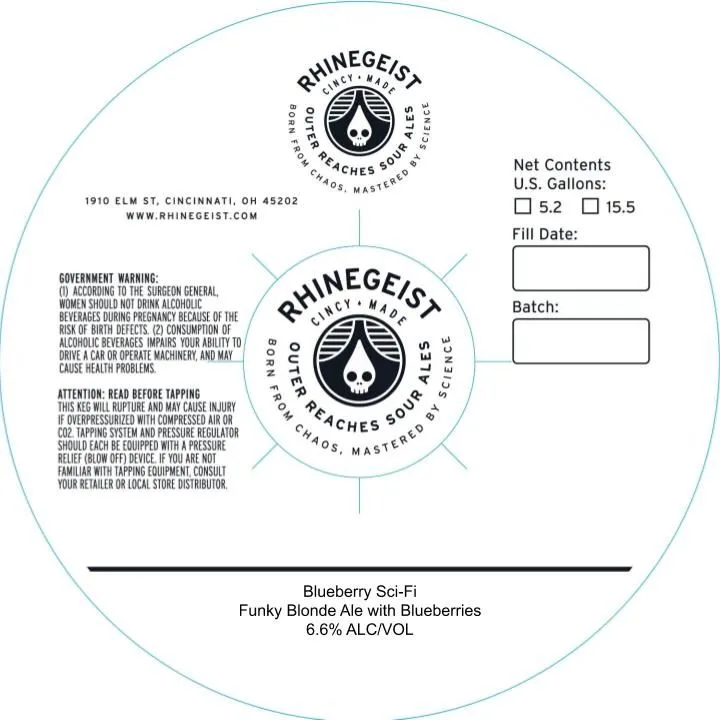 Blueberry Sci-Fi — full label as filed with TTB