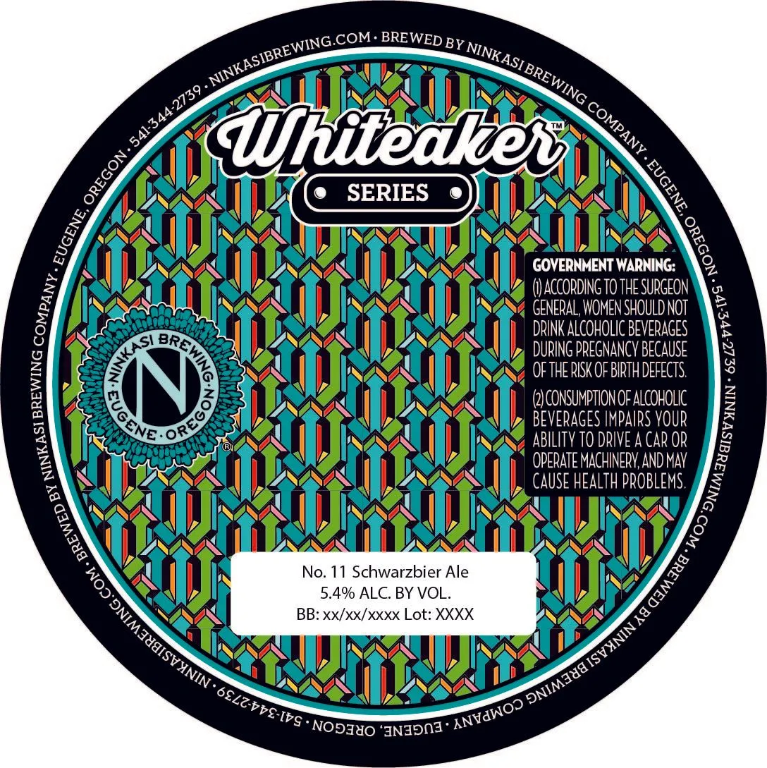 Whiteaker Series No. 11 Schwarzbier label