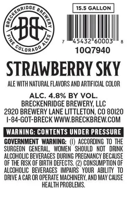 Strawberry Sky label