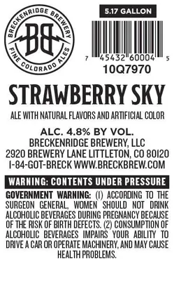 Strawberry Sky label