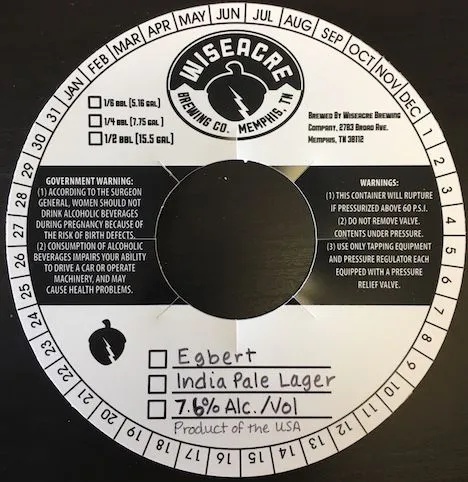 Egbert — full label as filed with TTB