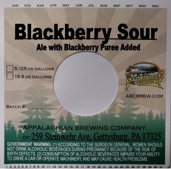 Blackberry Sour — full label as filed with TTB