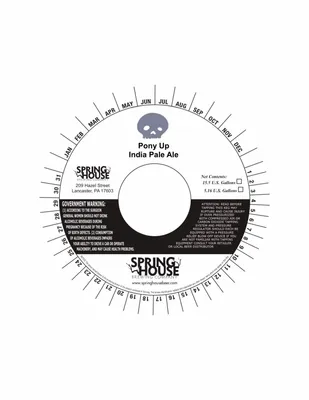 Pony Up India Pale Ale label