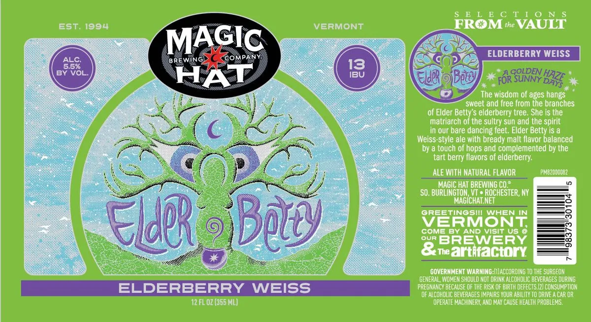 Elder Betty — full label as filed with TTB