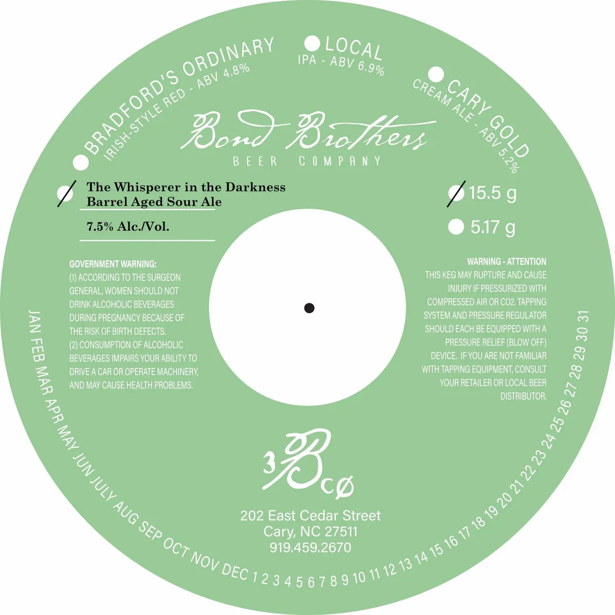 The Whisperer in the Darkness — full label as filed with TTB