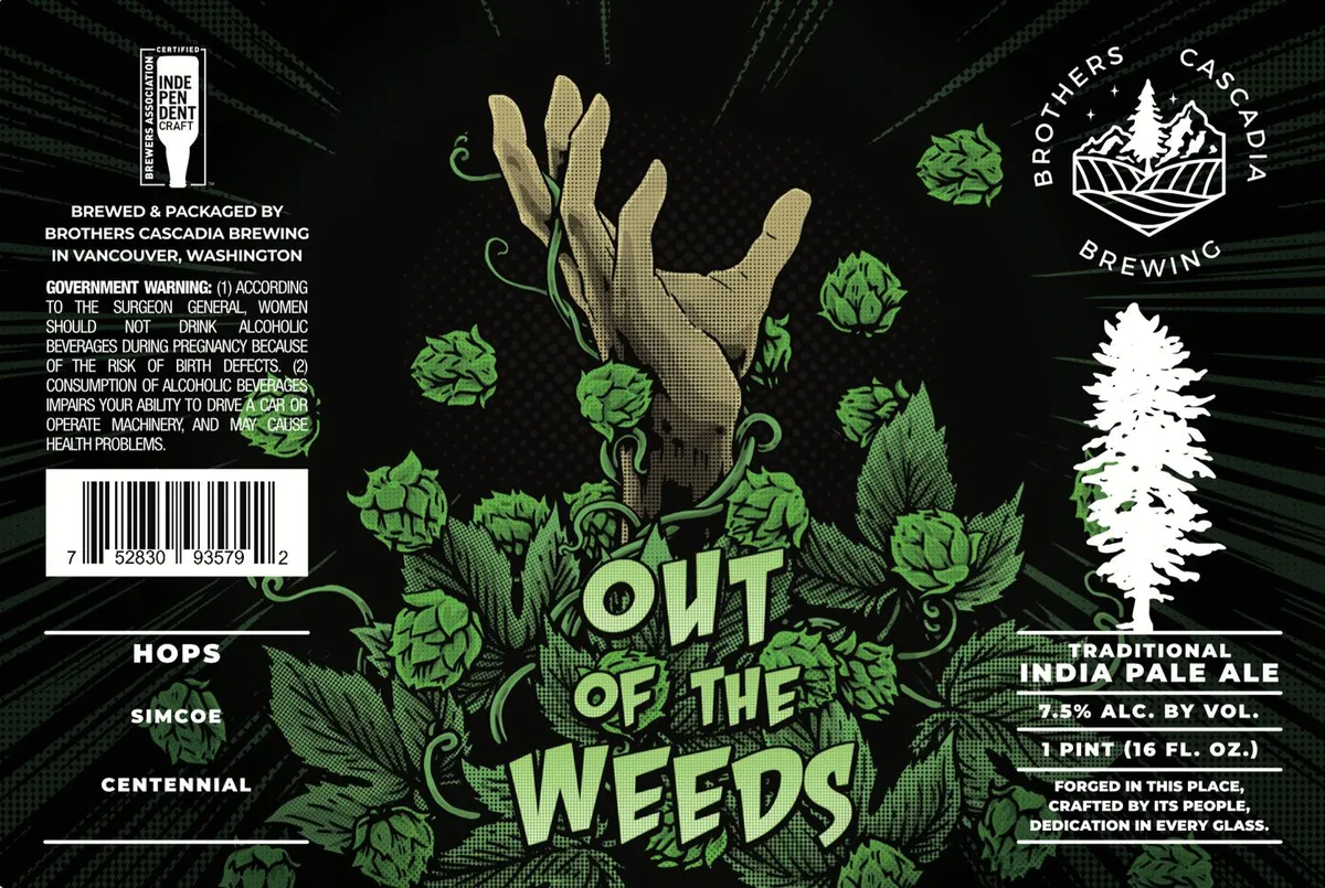 Out of the Weeds — full label as filed with TTB
