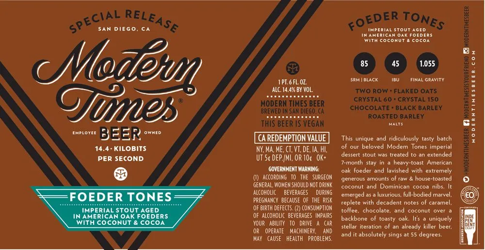 Foeder Tones — full label as filed with TTB