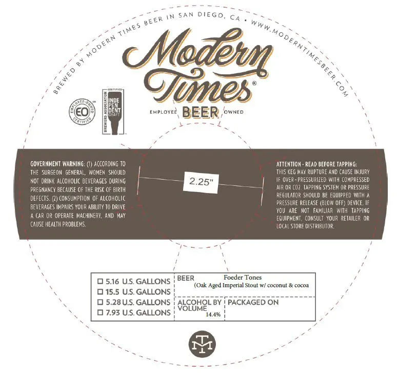 Foeder Tones — full label as filed with TTB